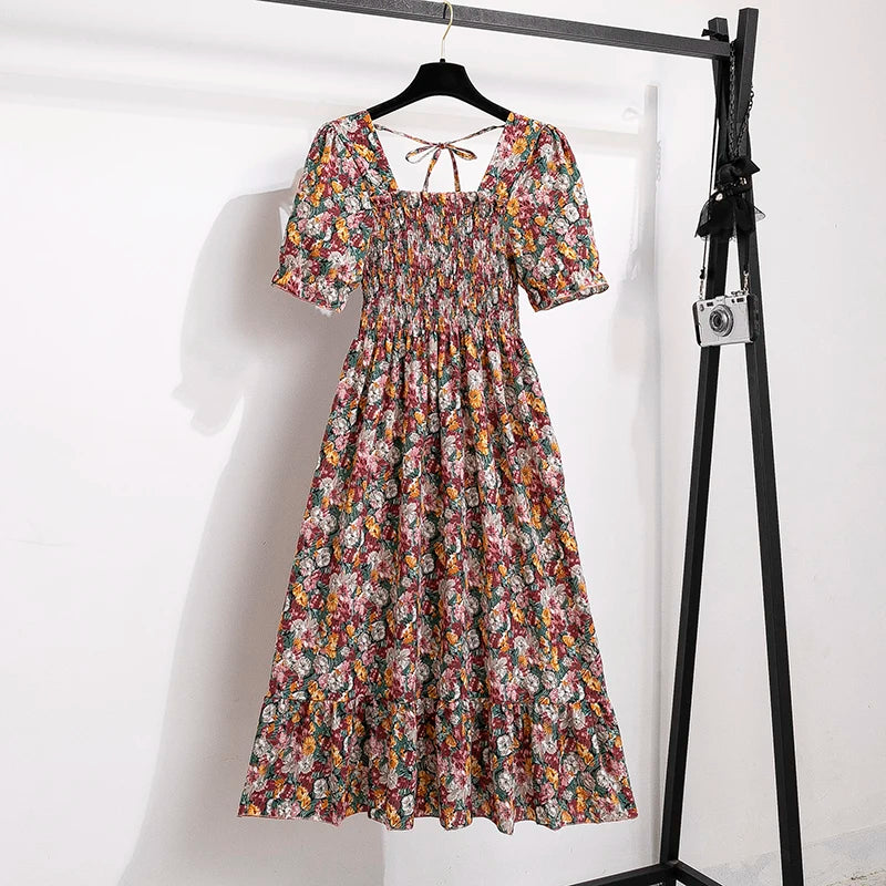 Kvinnors Midiklänning Bohemian Stil 14