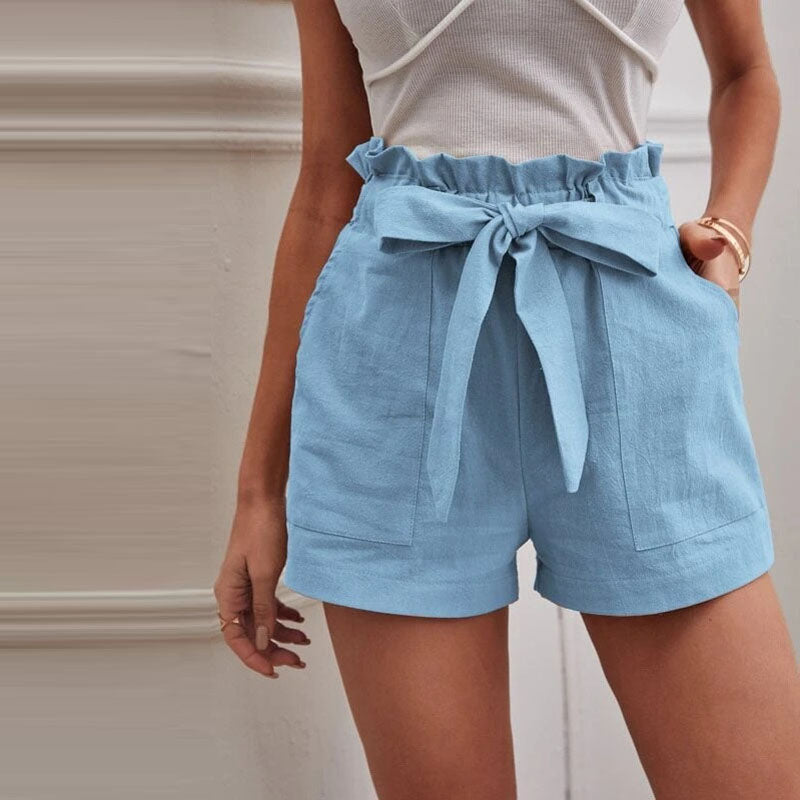 Kvinnors Midjehöga Shorts 10