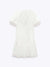 Kvinnors Mini Klänning V-ringad Fluffiga Ärmar Broderad Polyester/Bomull 3