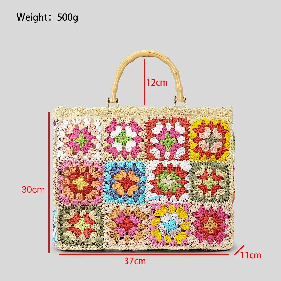 Kvinnors Mini Tote Väska Boho Stil 2
