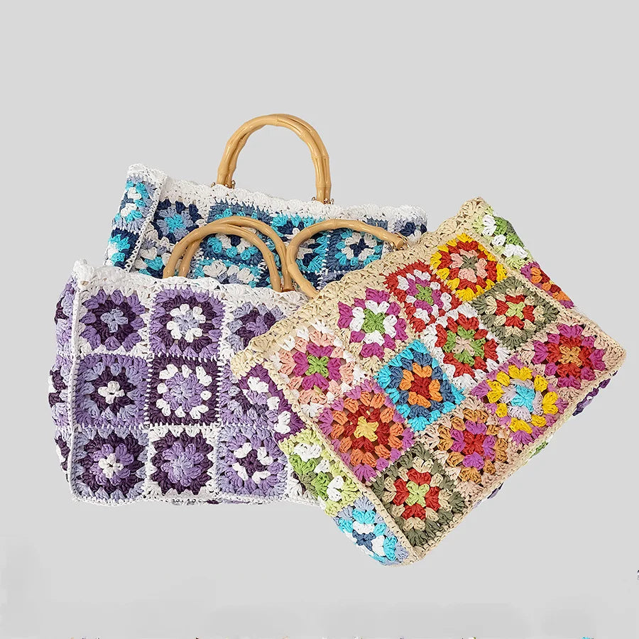 Kvinnors Mini Tote Väska Boho Stil 5
