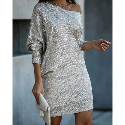 Kvinnors Miniklänning Off-Shoulder 10