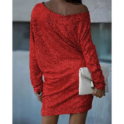 Kvinnors Miniklänning Off-Shoulder 4