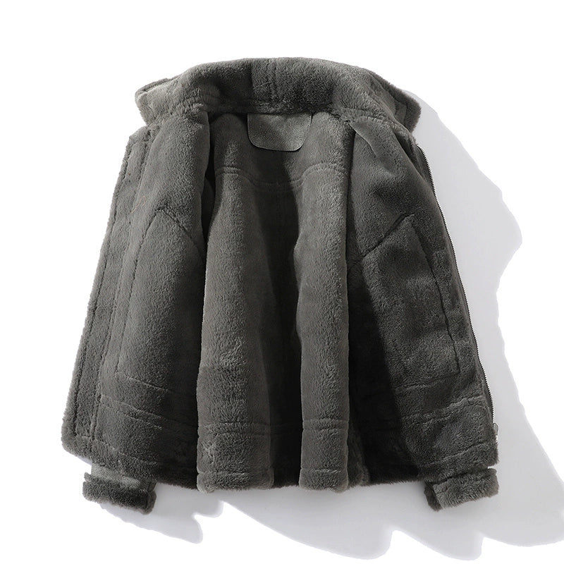Kvinnors Motojacka Med Shearling Detaljer 2