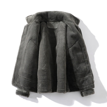 Kvinnors Motojacka Med Shearling Detaljer 2
