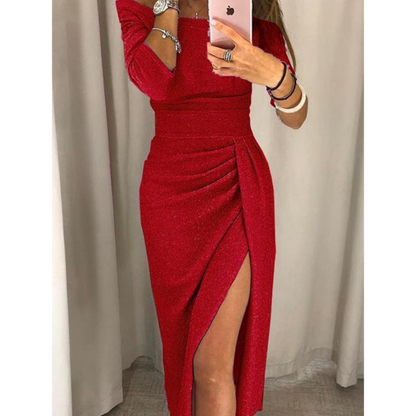 Kvinnors Off-the-Shoulder Klänning Fitted 1