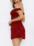 Kvinnors Off Shoulder Klänning Sweetheart Urringning Stretchig Polyester 3
