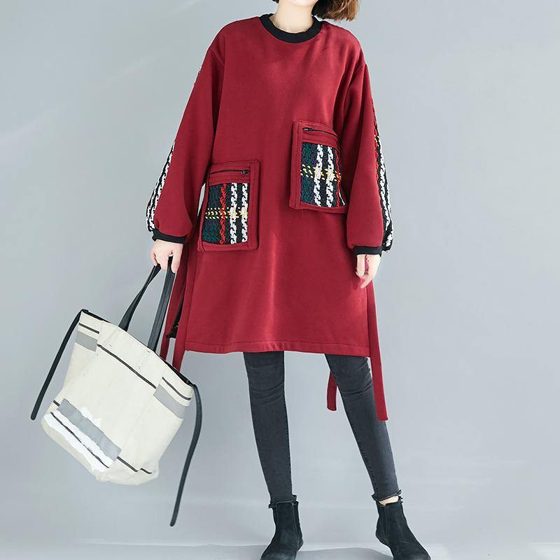 Kvinnors Överdimensionerad Klänning med Sidoöppning 1