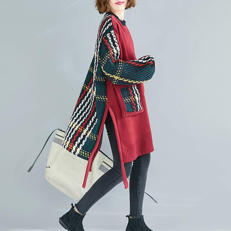 Kvinnors Överdimensionerad Klänning med Sidoöppning 7