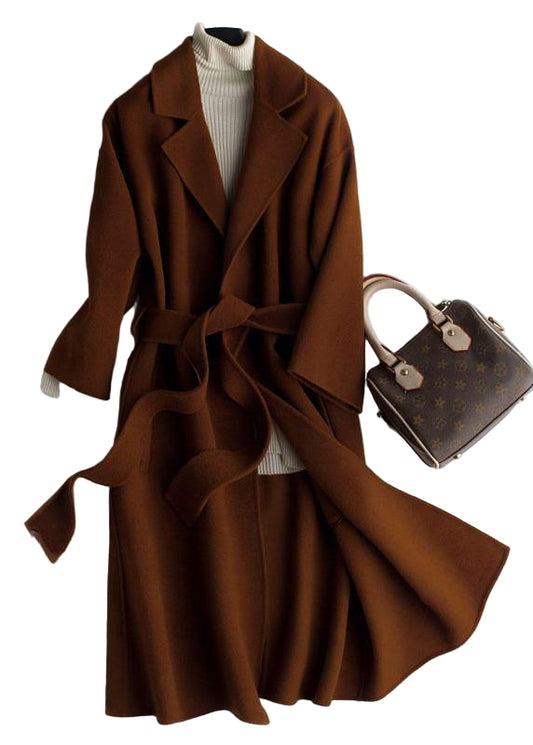 Kvinnors Oversize Trench Coat med Midjeband 0