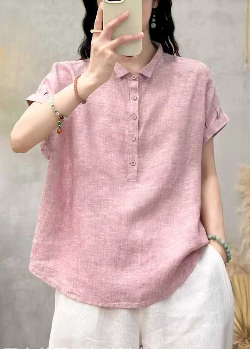 Kvinnors Oversized Blus med Peter Pan-krage 2