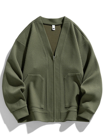 Kvinnors Oversized Cardigan med Dragkedja 3