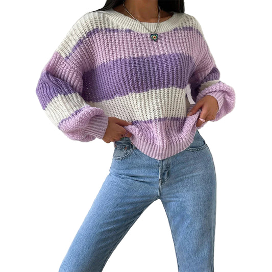 Kvinnors Oversized Pullover Tröja 0