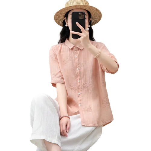 Kvinnors Oversized Topp Broderad 0