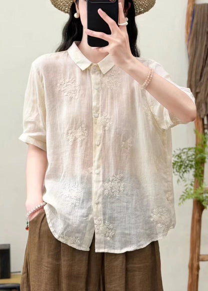 Kvinnors Oversized Topp Broderad 1