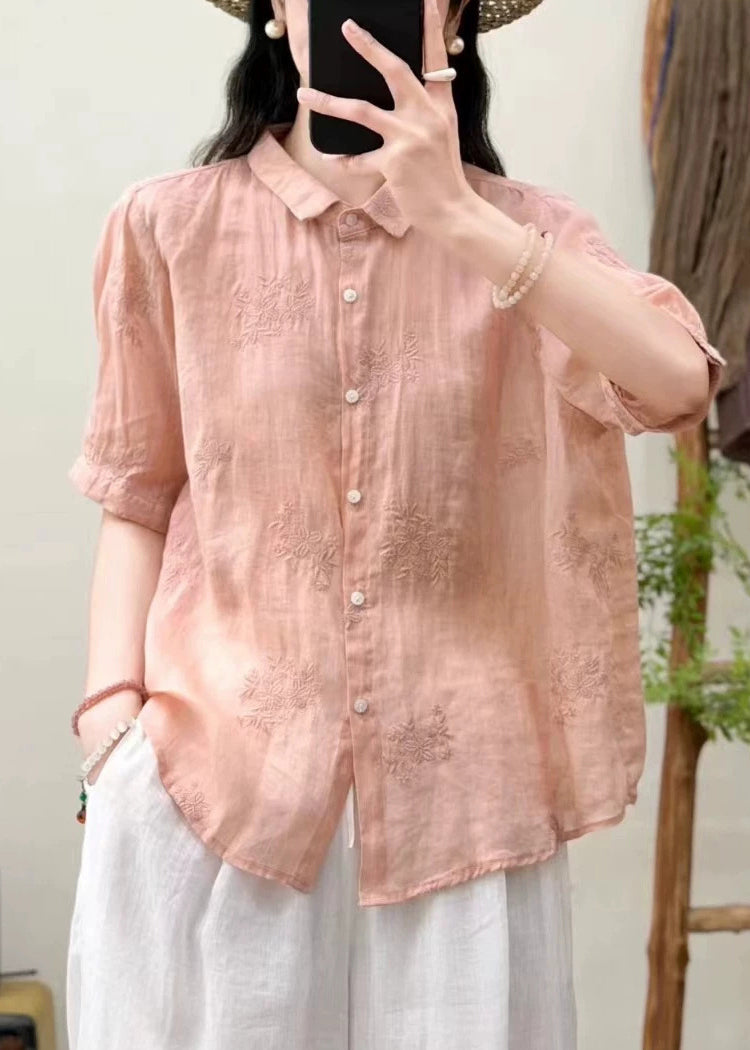 Kvinnors Oversized Topp Broderad 4