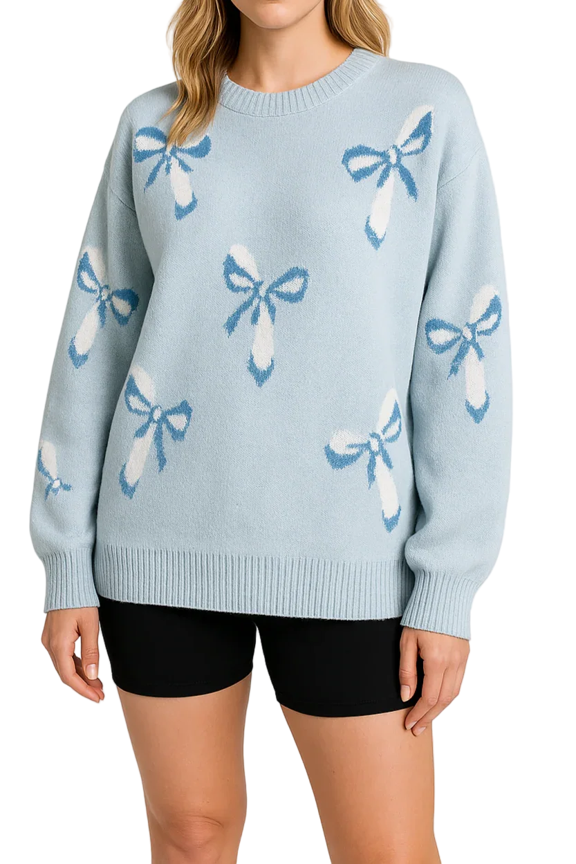 Kvinnors Oversized Tröja med Jacquard-mönster 0