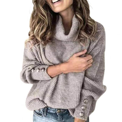 Kvinnors Oversized Tröja med Polokrage 10