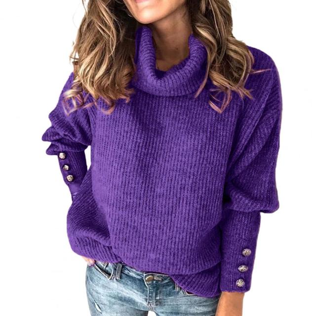 Kvinnors Oversized Tröja med Polokrage 5