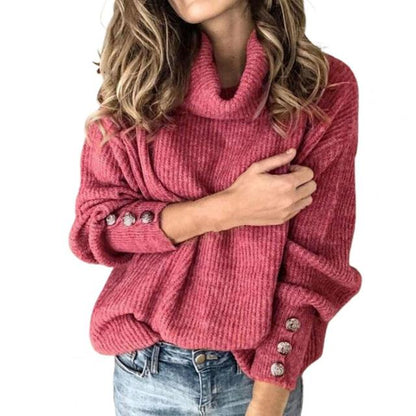 Kvinnors Oversized Tröja med Polokrage 9