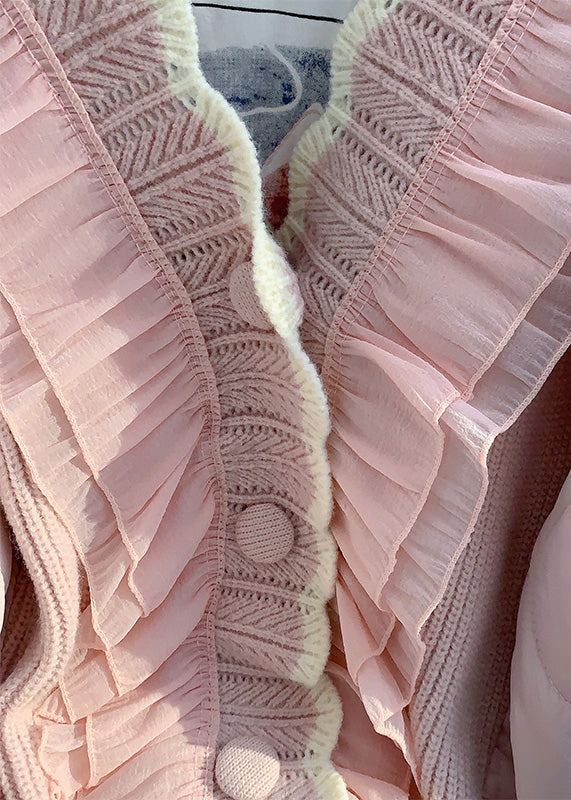 Kvinnors Parka med Volanger och Knäppning 3