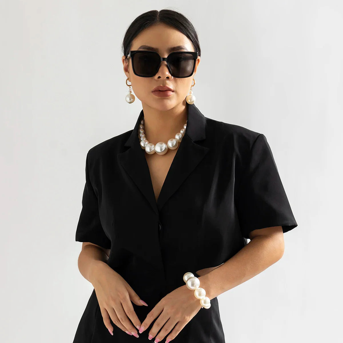 Kvinnors Pärlhalsband Choker Set 3