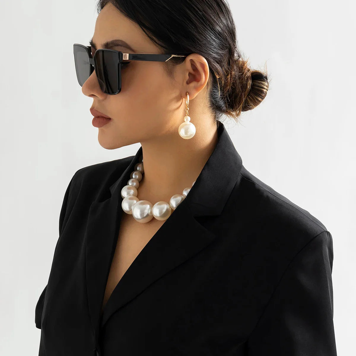 Kvinnors Pärlhalsband Choker Set 4