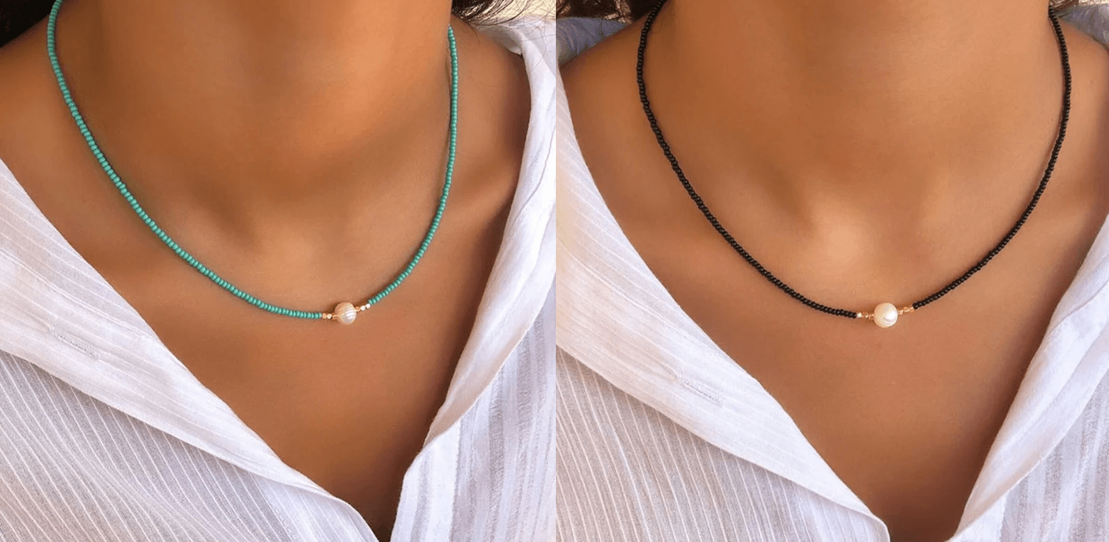 Kvinnors Pärlhalsband Tidlös Stil 8