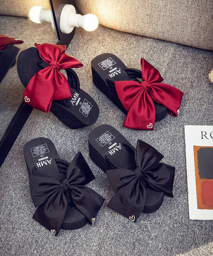 Kvinnors Peep Toe Kilklack Sandal med Rosett 3