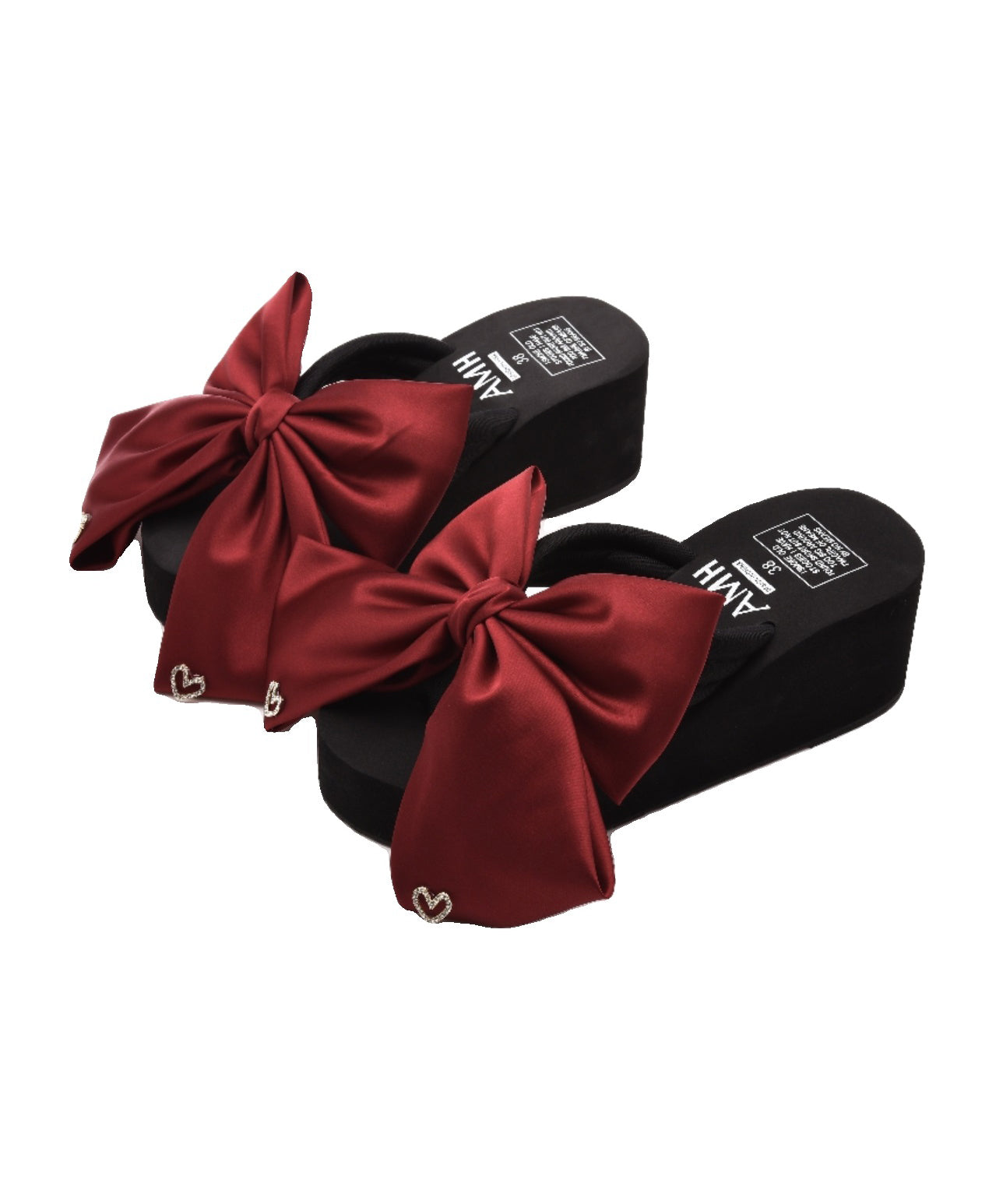Kvinnors Peep Toe Kilklack Sandal med Rosett 4