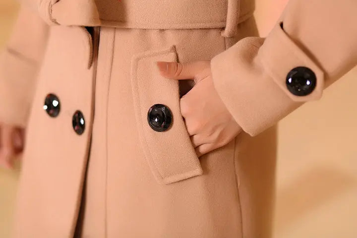 Kvinnors Pelzmantel Lyxig Design Värmande Stil 8