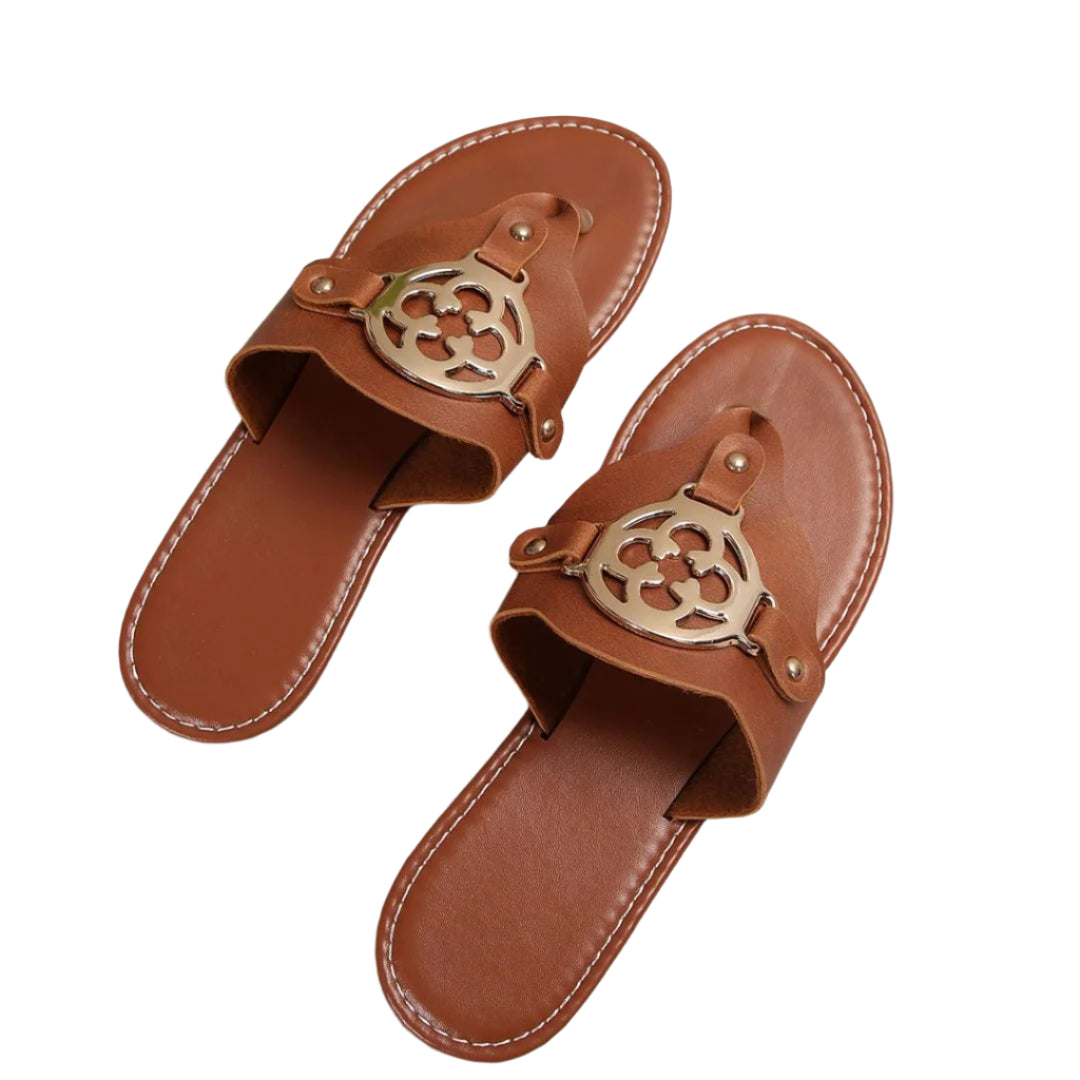 Kvinnors Platta Sandaler Unik Design Gummi Syntetisk Innersula 0