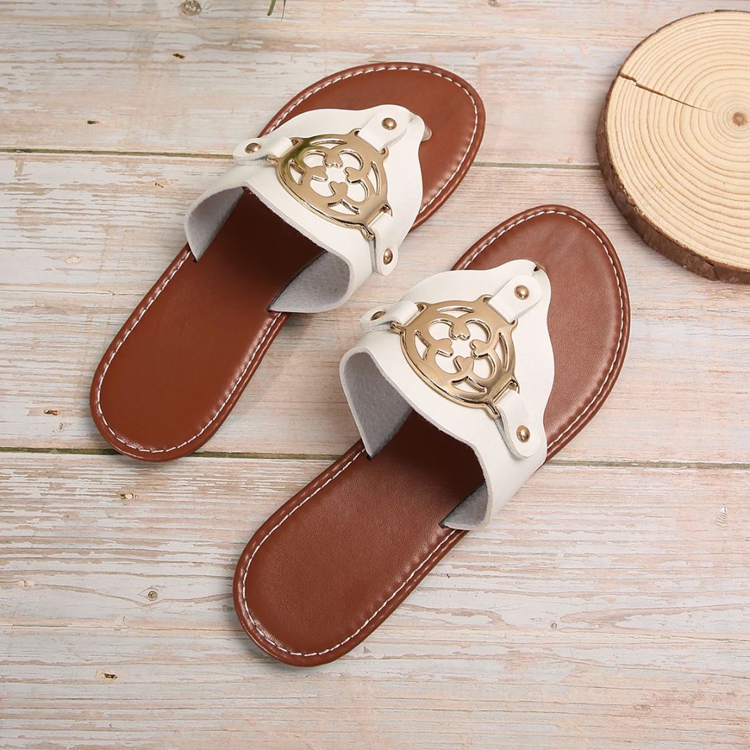 Kvinnors Platta Sandaler Unik Design Gummi Syntetisk Innersula 2