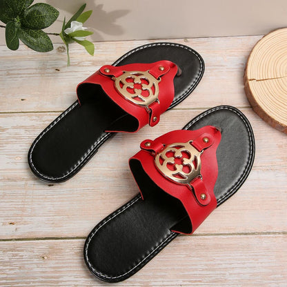 Kvinnors Platta Sandaler Unik Design Gummi Syntetisk Innersula 3