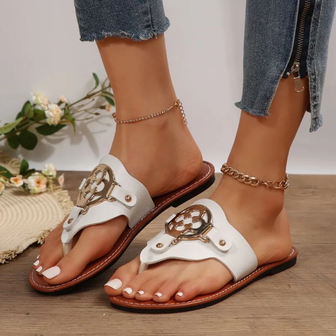 Kvinnors Platta Sandaler Unik Design Gummi Syntetisk Innersula 6