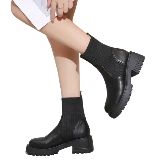 Kvinnors Plattform Boot Grunge Stil 0