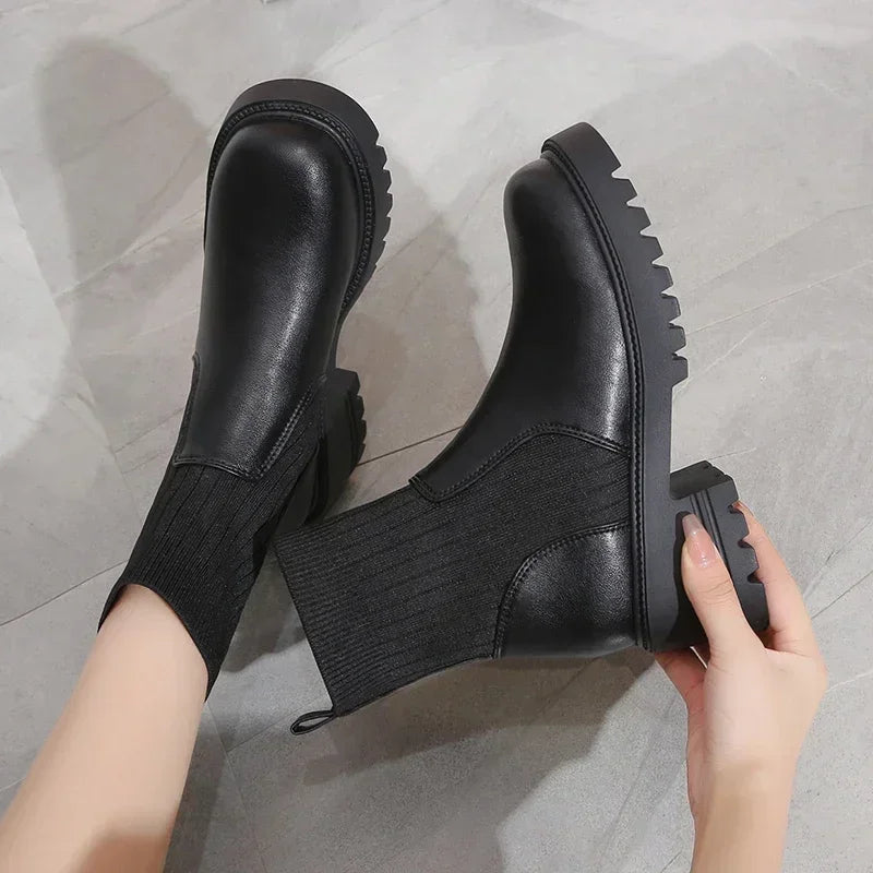 Kvinnors Plattform Boot Grunge Stil 2
