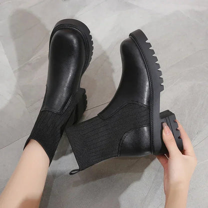Kvinnors Plattform Boot Grunge Stil 2