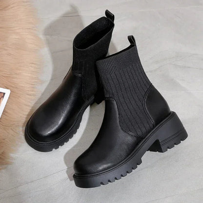 Kvinnors Plattform Boot Grunge Stil 4
