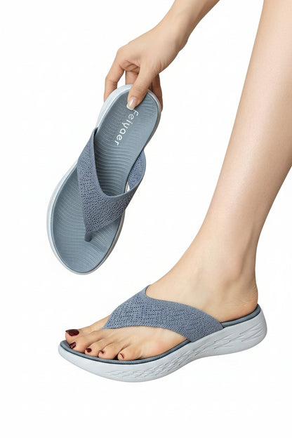 Kvinnors Plattform Flip Flops Mesh Casual 0