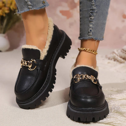 Kvinnors Plattform Loafer med Modern Design 4