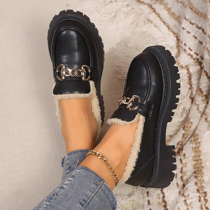 Kvinnors Plattform Loafer med Modern Design 8