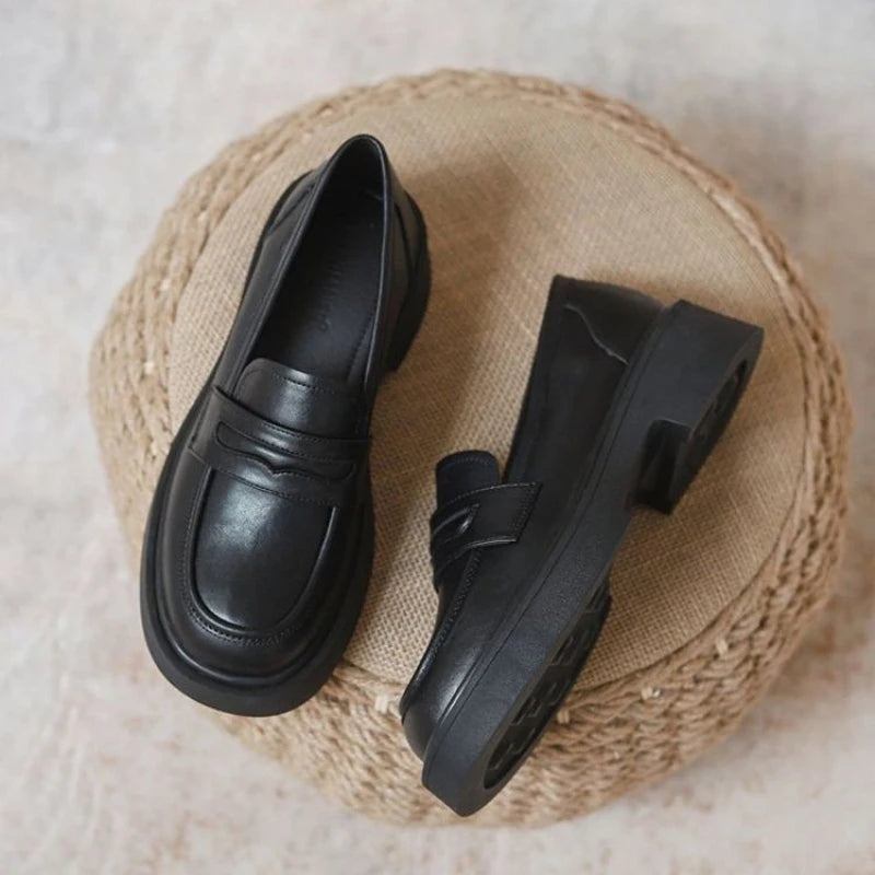 Kvinnors Plattform Loafers Chunky Sole 1