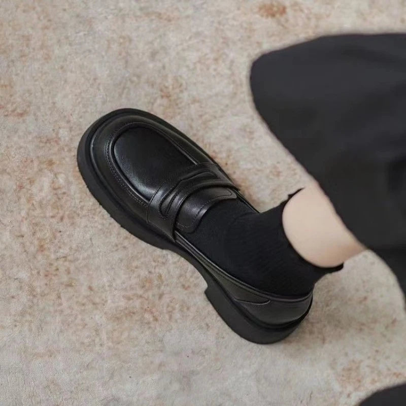 Kvinnors Plattform Loafers Chunky Sole 3