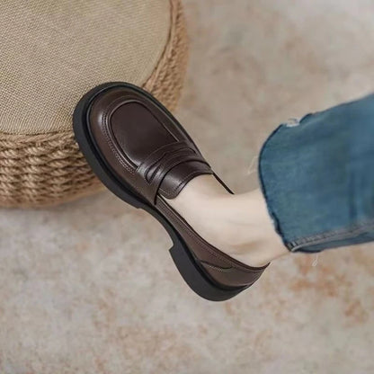 Kvinnors Plattform Loafers Chunky Sole 4