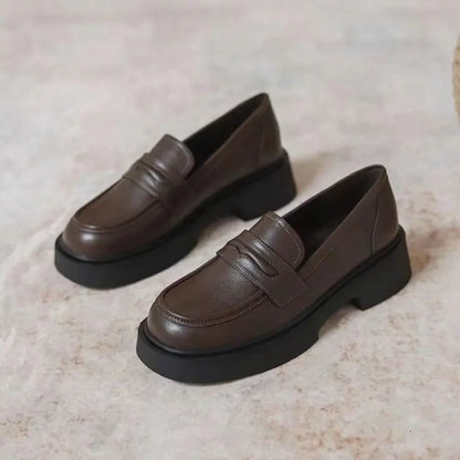 Kvinnors Plattform Loafers Chunky Sole 6