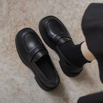 Kvinnors Plattform Loafers Chunky Sole 7