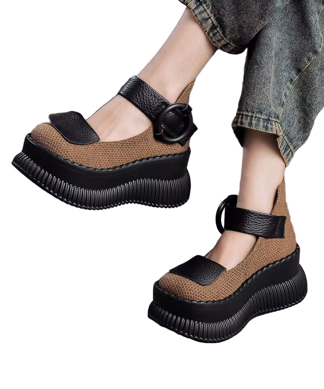 Kvinnors Plattform Loafers med Spänne 0