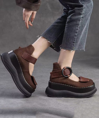 Kvinnors Plattform Loafers med Spänne 3