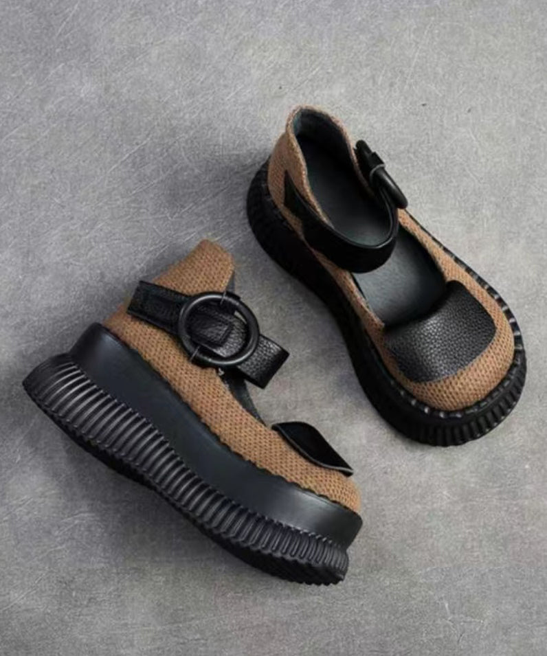 Kvinnors Plattform Loafers med Spänne 4